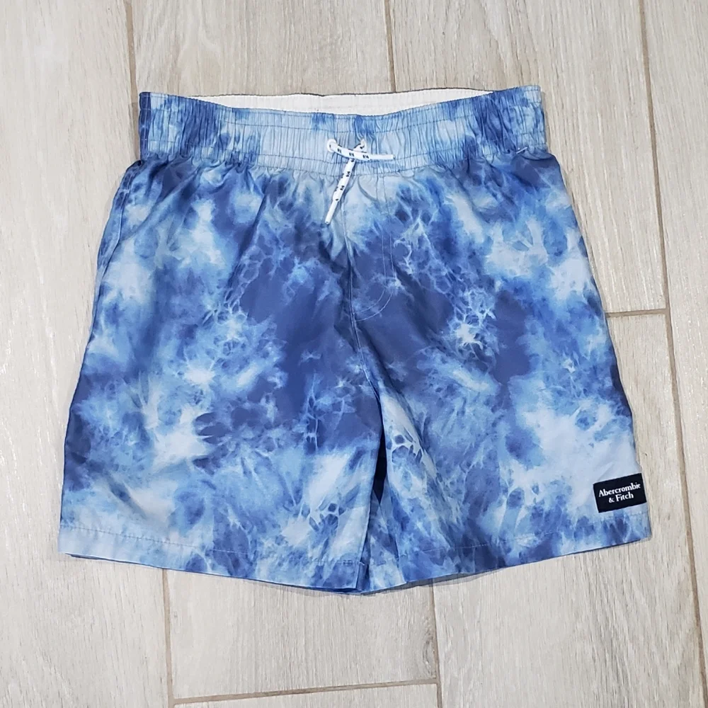 Abercrombie kids Blue Tie-Dye Swim Trunks